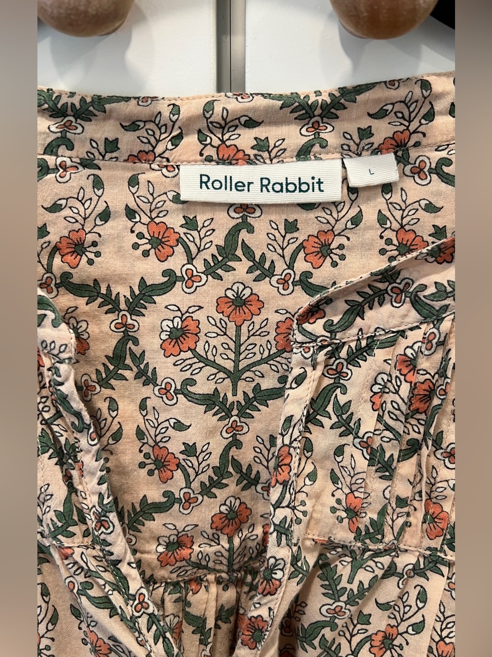 ROLLER RABBIT BOHO 100% COTTON TOP, SIZE L. - Picture 2 of 13